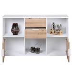 Open kast Pepeto Eikenhouten look/wit - 120 x 77 cm