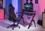 Chaise de bureau Gaming Tissu - Noir / Rouge