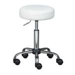 Tabouret pivotant Asra Imitation cuir - Blanc