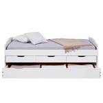 Houten bed Ulli massief grenenhout - wit - 90 x 190 cm