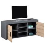 Meuble TV Corbeto Imitation pin / Anthracite - 134 x 59 cm