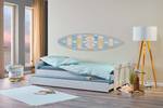 Lit en bois massif Surf Pin massif - Blanc - 90 x 200cm