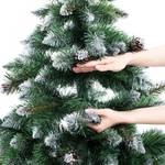 Albero di Natale artificiale Cris Natur Poliestere PVC - Verde abete / Bianco - Altezza: 180 cm