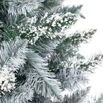 Künstlicher Weihnachtsbaum Earl Polyester PVC - Tannengrün / Weiß - Höhe: 180 cm