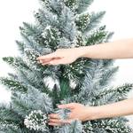 Künstlicher Weihnachtsbaum Earl Polyester PVC - Tannengrün / Weiß - Höhe: 180 cm