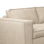 Ecksofa FORT DODGE mit Ottomane Webstoff Maila: Beige - Ottomane davorstehend rechts - Mit Schlaffunktion