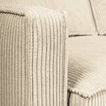 Ecksofa FORT DODGE mit Ottomane Cordstoff Poppy: Beige  - Ottomane davorstehend rechts - Ohne Schlaffunktion