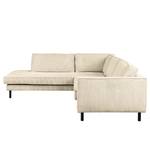 Ecksofa FORT DODGE mit Ottomane Cordstoff Poppy: Beige  - Ottomane davorstehend links - Ohne Schlaffunktion