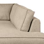 Ecksofa FORT DODGE mit Ottomane Webstoff Maila: Beige - Ottomane davorstehend rechts - Ohne Schlaffunktion