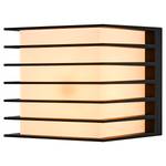 Wandlamp Fluctus aluminium - zwart - 1 lichtbron - 13 x 12 cm