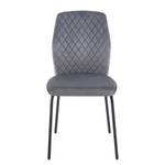 Chaise Englia Velours - Métal - Gris / Noir - Gris