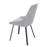 Chaise Ravele Polyester / Viscose - Métal - Gris - Lot de 2 - Gris