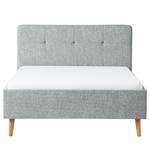 Letto imbottito Smart Tessuto Gleni: grigio chiaro - 180 x 200cm