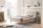 Letto imbottito Smart Tessuto Gleni: grigio pietra - 180 x 200cm