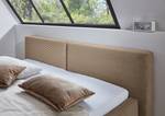 Gestoffeerd bed Cube Corduroy Poppy: Taupe - 180 x 200cm