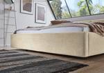 Gestoffeerd bed Cube Corduroy Poppy: Beige - 180 x 200cm - Zonder opbergruimte