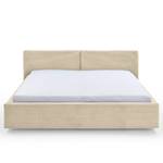 Gestoffeerd bed Cube Corduroy Poppy: Beige - 180 x 200cm - Zonder opbergruimte