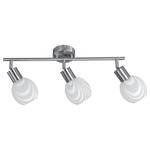 Plafondlamp Sara 3 lichtbronnen gekleurd glas/nikkel - wit