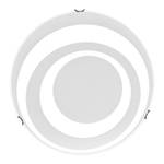 Plafondlamp Circle transparant glas/chroomkleurig - wit - Breedte: 49 cm