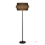 Lampadaire Lotus Fer / Tissu - 1 ampoule - Noir