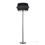 Lampadaire Lotus Fer / Tissu - 1 ampoule - Noir