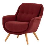 Fauteuil Saku geweven stof - Geweven stof Scara: Bordeaux