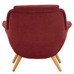 Fauteuil Saku geweven stof - Geweven stof Scara: Bordeaux