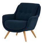 Fauteuil Saku geweven stof - Geweven stof Scara: Marineblauw