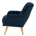 Fauteuil Saku geweven stof - Geweven stof Scara: Marineblauw