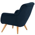 Fauteuil Saku geweven stof - Geweven stof Scara: Marineblauw