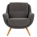 Fauteuil Saku geweven stof - Geweven stof Scara: Donkergrijs