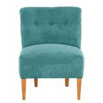 Fauteuil Tillet geweven stof - Corduroy Poppy: Petrolblauw