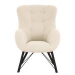 Fauteuil Newfield Tissu - Tissu Bouclé Nola: Crème