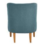 Fauteuil Tillet geweven stof - Bouclé Stof Nola: Blauw