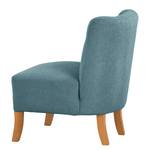 Fauteuil Tillet geweven stof - Bouclé Stof Nola: Blauw