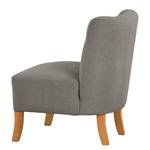 Fauteuil Tillet geweven stof - Bouclé Stof Nola: Donkergrijs