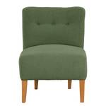 Fauteuil Tillet geweven stof - Bouclé Stof Nola: Antiek groen