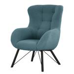 Fauteuil Newfield Tissu - Tissu Bouclé Nola: bleu