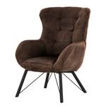 Fauteuil Newfield Tissu - Microfibre Afua: Marron café