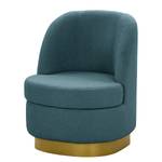 Fauteuil Chanly fluweel - Bouclé Stof Nola: Blauw