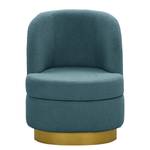 Fauteuil Chanly fluweel - Bouclé Stof Nola: Blauw