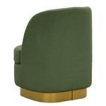 Fauteuil Chanly fluweel - Bouclé Stof Nola: Antiek groen