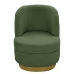 Fauteuil Chanly fluweel - Bouclé Stof Nola: Antiek groen