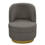 Fauteuil Chanly Velours - Tissu Bouclé Nola: Gris foncé