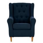 Oorfauteuil Luro Geweven stof Scara: Marineblauw