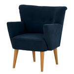 Fauteuil Bumberry avec accoudoirs Tissu Scara: Bleu marine