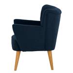 Fauteuil Bumberry avec accoudoirs Tissu Scara: Bleu marine