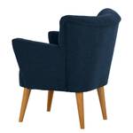 Fauteuil Bumberry avec accoudoirs Tissu Scara: Bleu marine