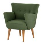 Fauteuil Bumberry avec accoudoirs Tissu Bouclé Nola: Vert vieilli