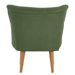 Fauteuil Bumberry met armleuningen Bouclé Stof Nola: Antiek groen